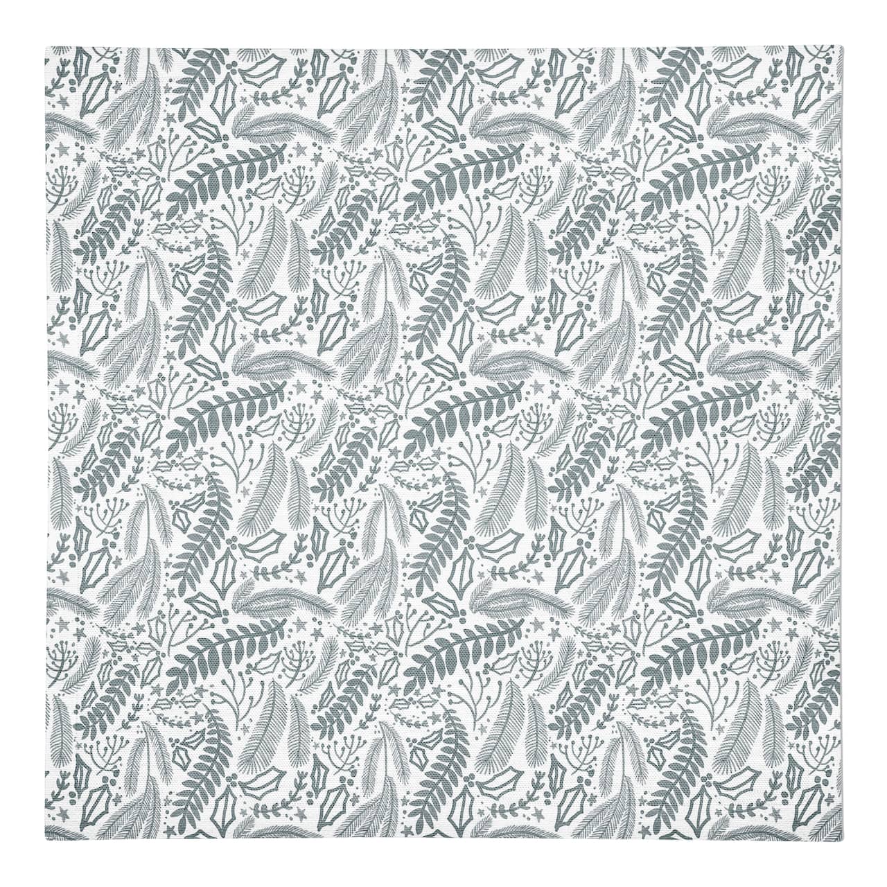 Green Winter Pattern 10" x 10" Cotton Twill Napkin